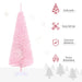 5FT Pink Pencil Artificial Christmas Tree — 294 Tips, Unlit, Slim Space - Saving, Realistic, Plastic Base - Monsta Online