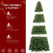 10FT Pre - Lit Artificial Christmas Tree — 5090 Tips, 1200 LED Lights, 10 Modes, Remote Control, Metal Stand - Monsta Online