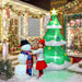 6.9FT Prelit Inflatable Christmas Tree with Star Topper and LED Lights - Outdoor Christmas Decoration - Monsta Online