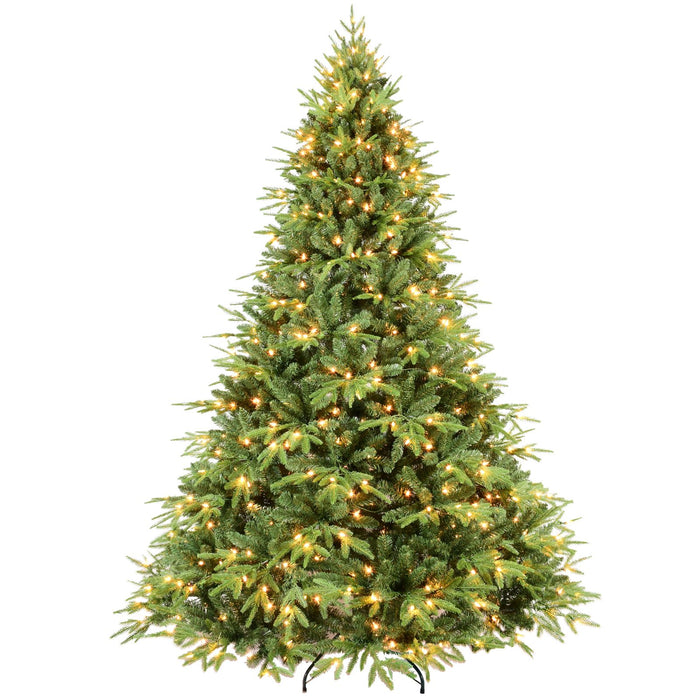 5FT Pre - Lit Artificial Christmas Tree — 1528 PE/PVC Tips, 300 UL Lights, Foldable Base - Monsta Online