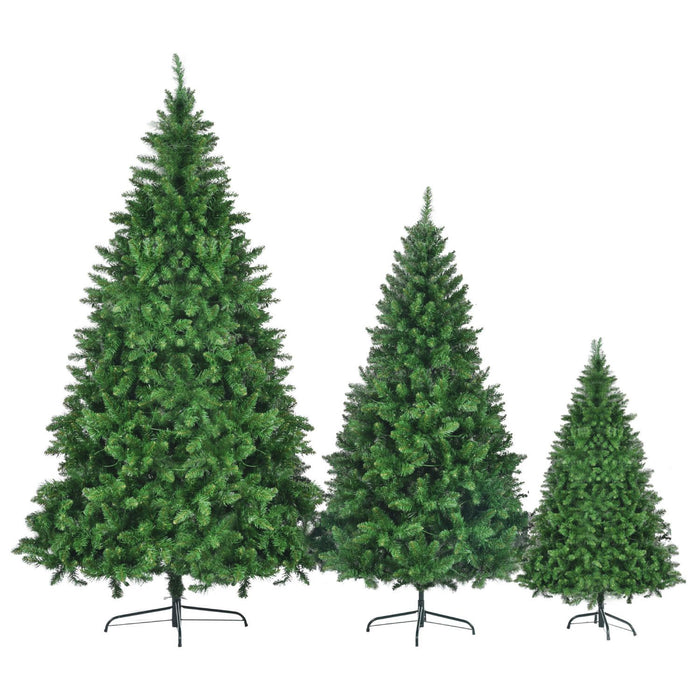 4FT, 6FT, 8FT Pre - Lit Green Pine Artificial Christmas Tree Set — Warm LED, Full Shape, Hinged, PVC - Monsta Online