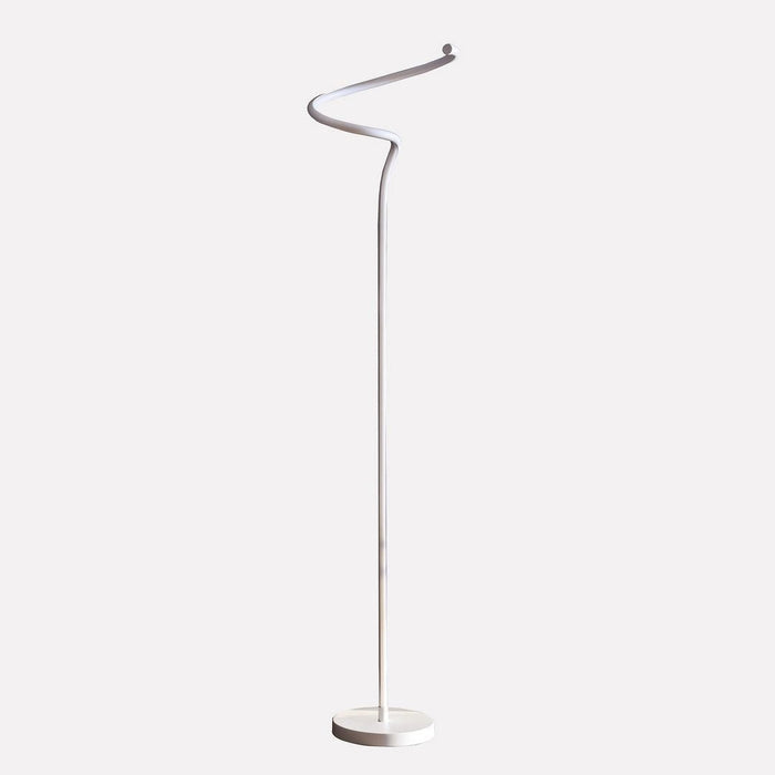 Contemporary 52.5 - Inch Curved LED Floor Lamp - Elegant Matte White S - Curve - Monsta Online
