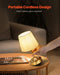 Cordless Rechargeable Table Lamp - Gold Finish with Dimmable 3 Brightness Levels - Monsta Online