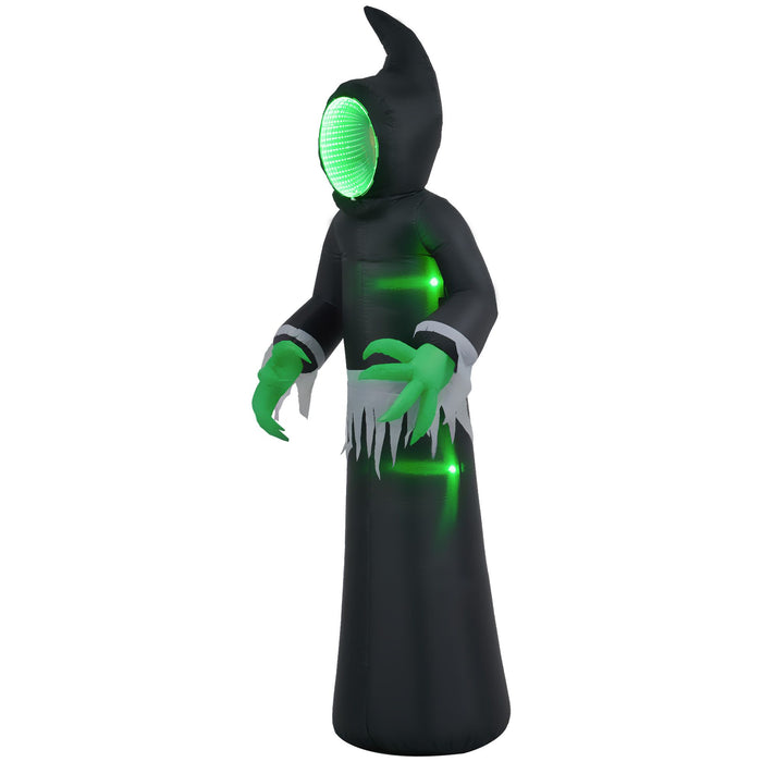 8ft Inflatable Halloween Mirror Face Ghost with LED Lights - Monsta Online