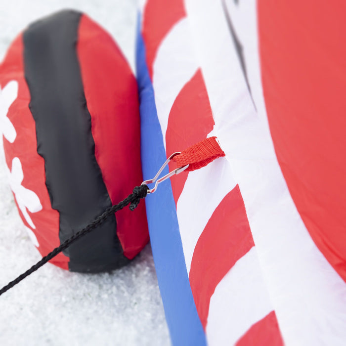 8FT Prelit Inflatable Christmas Train with Santa, Snowman & Penguin with LED Lights - Outdoor Decoration - Monsta Online