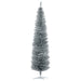 7FT Silver Pencil Artificial Christmas Tree — 499 Tips, Unlit, Slim Space - Saving, Plastic Stand - Monsta Online