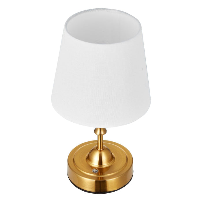 Cordless Rechargeable Table Lamp - Gold Finish with Dimmable 3 Brightness Levels - Monsta Online