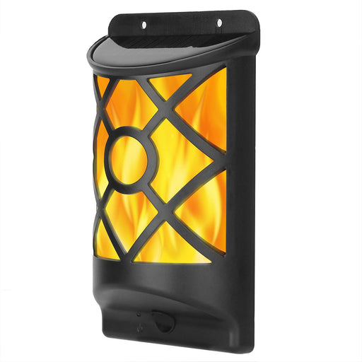 Solar Outdoor Flickering Flame Wall Lights - Waterproof 96 LEDs with Auto On/Off Feature - Monsta Online