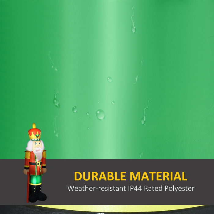 8FT Prelit Inflatable Nutcracker Soldier with 4 White LED Lights - Outdoor Christmas Decoration - Monsta Online