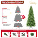 4FT Unlit Artificial Christmas Tree — 424 PE/PVC Tips, Hinged, Foldable Metal Base - Monsta Online