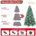 7.5FT Blue - Green Artificial Christmas Tree — 2148 PE+PVC Tips, Hinged, Full Shape, Metal Stand - Monsta Online
