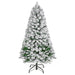 4FT Pre - Lit Flocked Artificial Christmas Tree — 539 Tips, 120 Warm White LEDs, 8 Modes, Metal Stand - Monsta Online