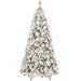 9FT Pre - Lit Snow Flocked Artificial Christmas Tree — 1964 Tips, 750 LED Lights, Hinged - Monsta Online