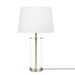 Premium 23" Brass Table Lamp with Glass Accent Base and Soft Fabric Shade - Monsta Online