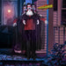 5.7ft Animatronic Halloween Vampire – Motion and Sound Activated Prop with Light - Up Eyes and Swaying Body - Monsta Online