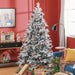 7FT Snow Flocked Artificial Christmas Tree — 1401 Tips, Auto - Open Hinged, Metal Stand - Monsta Online