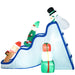 8.5FT Prelit Inflatable Snowman, Elf & Gingerbread Man on Ski Slope with LED Lights - Outdoor Christmas Decoration - Monsta Online