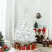 9FT White Artificial Christmas Tree — 2132 Tips, Unlit, Auto - Open, Wide Full Shape, Steel Base - Monsta Online