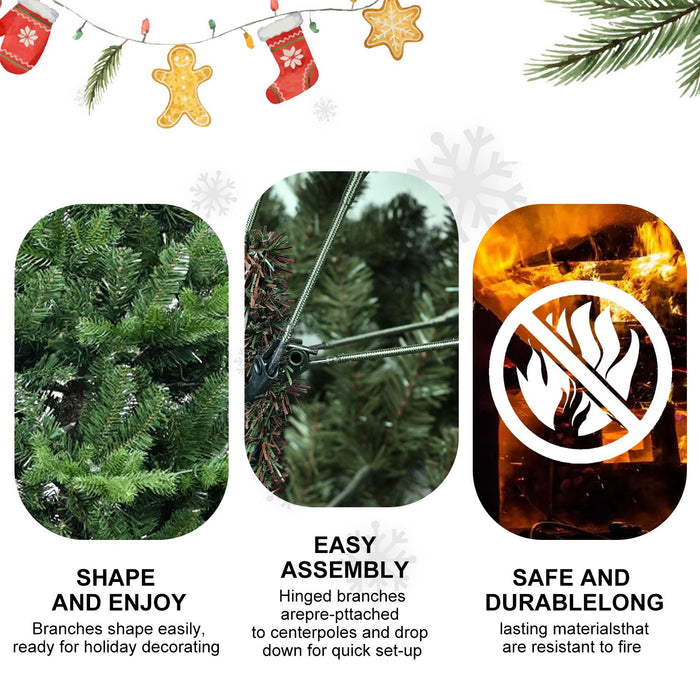 4FT Artificial Christmas Tree — 919 Tips, PE+PVC, Full Shape, Hinged, Metal Stand - Monsta Online