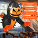 3.3ft Halloween Inflatable Pumpkin Head Ghost with LED Lights - Monsta Online