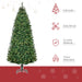7.5FT Slim Pre - Lit Artificial Christmas Tree — 450 Warm White LEDs, 8 Modes, 1146 Tips, Foldable Base - Monsta Online