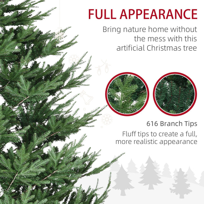 9FT Full Artificial Christmas Tree — 1939 Tips, Unlit, Auto - Open Hinged, Nordic Pine, Steel Base - Monsta Online