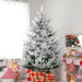 7.5FT Flocked Artificial Christmas Tree — 1218 Nordic Pine Tips, Unlit, Auto - Open, Hinged, Steel Base - Monsta Online