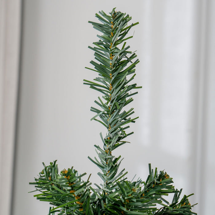 6FT Slim Pencil Artificial Christmas Tree — 618 Tips, Unlit, Space - Saving, Green, Steel Base - Monsta Online