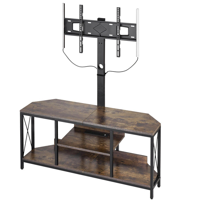 Modern LED TV Stand Entertainment Center for 75 Inch TVs with Adjustable Swivel and Height - Monsta Online