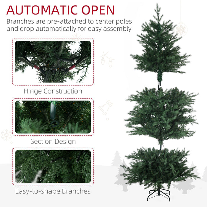 6FT Pre - Lit Artificial Christmas Tree — 400 Warm White LEDs, 2328 Tips, Auto - Open, 8 Light Modes - Monsta Online