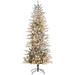 7.5FT Pre - Lit Snow Flocked Artificial Christmas Tree — 350 Warm Lights, 850 Tips, Auto - Open, Steel Base - Monsta Online