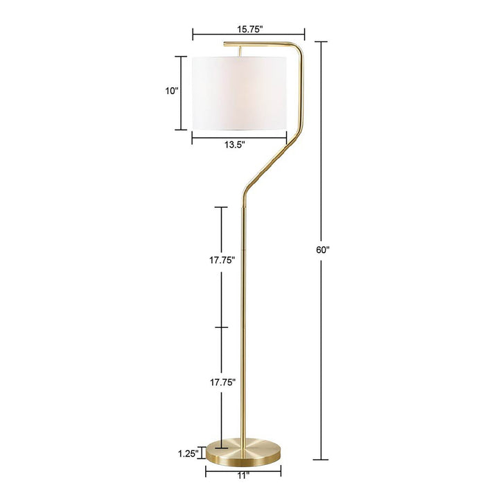 Sleek Angular Arched Floor Lamp - Versatile Metal Light for Home Decor - Monsta Online