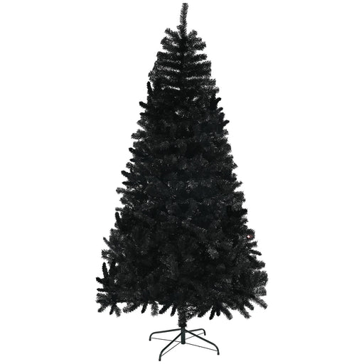 9FT Black Artificial Christmas Tree — 2132 Tips, Auto - Open Hinged, Full Shape, Steel Base - Monsta Online