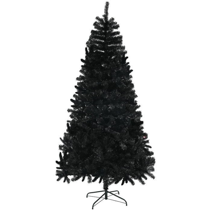 9FT Black Artificial Christmas Tree — 2132 Tips, Auto - Open Hinged, Full Shape, Steel Base - Monsta Online