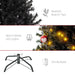 6FT Black Flocked Pre - Lit Artificial Christmas Tree — 250 Warm White LEDs, 1000 Tips, Hinged, Metal Base - Monsta Online