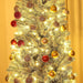 9FT Pre - Lit Flocked Pencil Christmas Tree — 895 Tips, Dual Color 310 LEDs, Remote Control, Metal Stand - Monsta Online