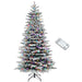 7.5FT Snow Flocked Pre - Lit Artificial Christmas Tree — 500 Dual - Color LEDs, 11 Modes, 1264 Tips, Remote - Monsta Online
