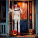5.7ft Sound - Activated Halloween Animatronic Clown with Balloon – Creepy Talking with Red Eyes and Shaking Head - Monsta Online
