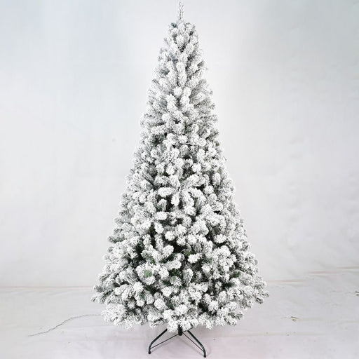 5FT Unlit Snow Flocked Artificial Christmas Tree — 407 Tips, Full Realistic, Foldable Base - Monsta Online