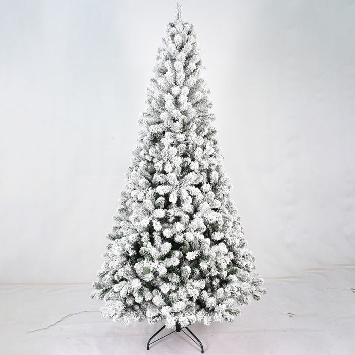 5FT Unlit Snow Flocked Artificial Christmas Tree — 407 Tips, Full Realistic, Foldable Base - Monsta Online