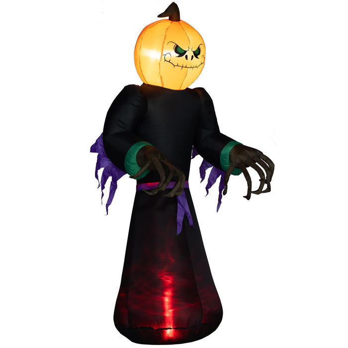 7ft Inflatable Halloween Reaper Ghost Pumpkin with LED Lights - Monsta Online