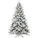 6FT Unlit Flocked Artificial Christmas Tree — 1100 PVC Tips, Hinged, Metal Stand - Monsta Online