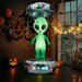8.2FT Halloween Inflatable UFO with Alien and RGB LED Lights - Monsta Online