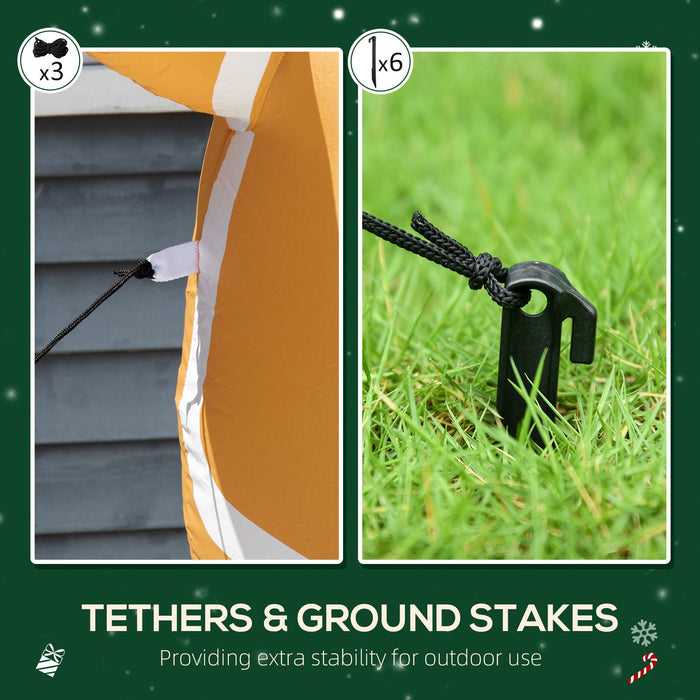 6FT Prelit Inflatable Gingerbread Man with LED Lights - Outdoor Christmas Decoration - Monsta Online