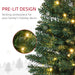 5FT Noble Fir Pencil Pre - Lit Artificial Christmas Tree — 110 Warm White LEDs, 294 Tips, Slim Space - Saving - Monsta Online