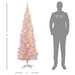 6FT Pink Pencil Pre - Lit Artificial Christmas Tree — 170 Warm White LEDs, 390 Tips, Slim - Monsta Online