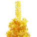 6FT Slim Half Artificial Christmas Tree — Gold, 246 Tips, Space - Saving Wall Design, Steel Stand - Monsta Online