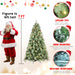 7FT Pre - Lit Artificial Christmas Tree — 1348 Tips, 400 LED Lights, Pinecones, Hinged - Monsta Online