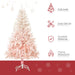 5FT Pink Pencil Artificial Christmas Tree — 450 Tips, Unlit, Slim Space - Saving, Auto - Open, Metal Base - Monsta Online