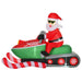 7FT Prelit Inflatable Santa Claus Driving Snowmobile with LED Lights - Outdoor Christmas Decoration - Monsta Online